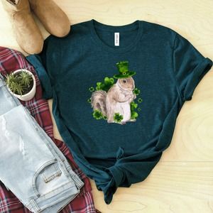 St Patrick's Squirrel Shirt, Happy St Patrick's Day Shirt, Lucky Shirt